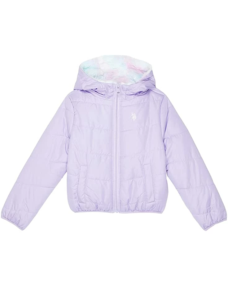 U.S. POLO ASSN. Coats & Outerwear Tie-Dye Faux Fur Jacket (Little Kids/Big Kids) 4 U.S. POLO ASSN. Coats & Outerwear Tie-Dye Faux Fur Jacket (Little Kids/Big Kids) - Image 2