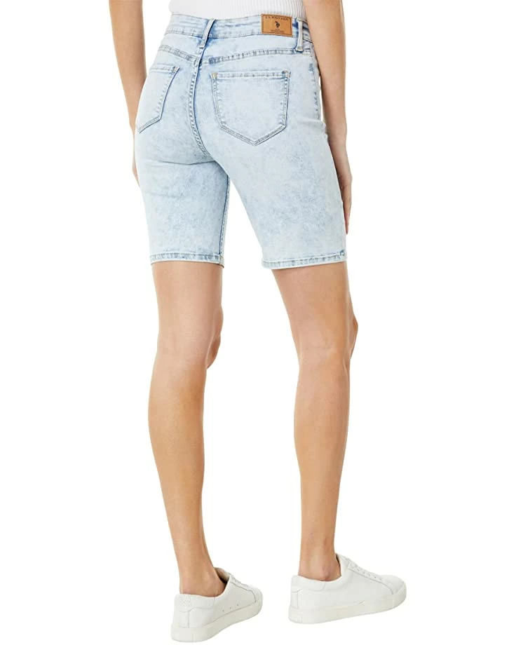 U.S. POLO ASSN. Shorts 9" High-Rise Stretch Denim Bermuda in Victoria Wash 4 U.S. POLO ASSN. Shorts 9" High-Rise Stretch Denim Bermuda in Victoria Wash - Image 2