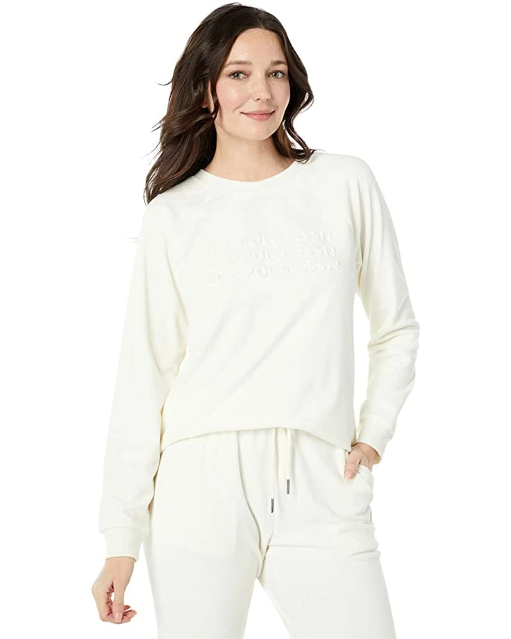 U.S. POLO ASSN. Hoodies & Sweatshirts Long Sleeve Velour Logo Crew Neck 7 U.S. POLO ASSN. Hoodies & Sweatshirts Long Sleeve Velour Logo Crew Neck - Image 5