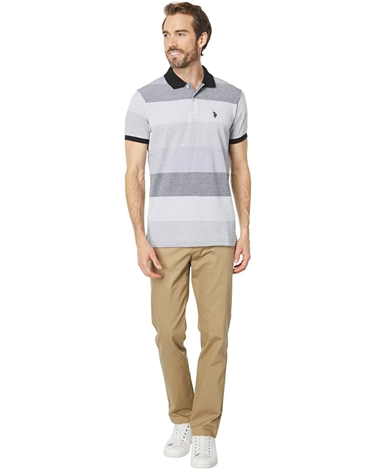 U.S. POLO ASSN. Shirts & Tops Short Sleeve Slim Fit Birdseye Stripe Knit Polo Shirt 6 U.S. POLO ASSN. Shirts & Tops Short Sleeve Slim Fit Birdseye Stripe Knit Polo Shirt - Image 4