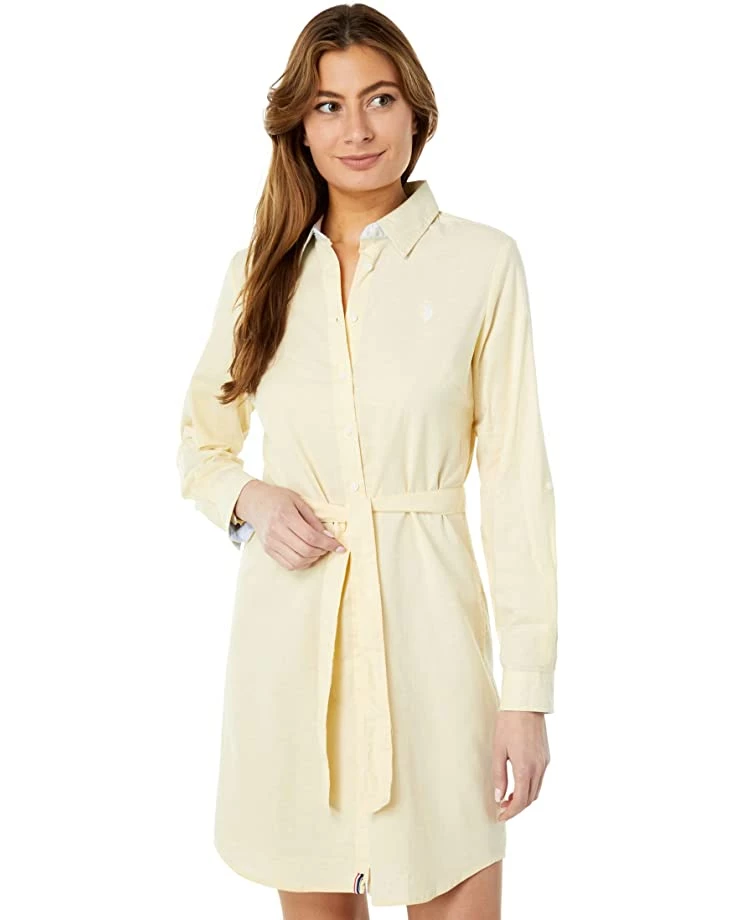 U.S. POLO ASSN. Dresses Long Sleeve Solid Stretch Oxford Dress 10 U.S. POLO ASSN. Dresses Long Sleeve Solid Stretch Oxford Dress - Image 8