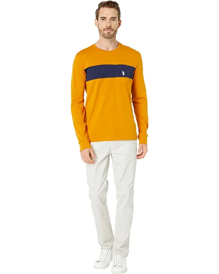 U.S. POLO ASSN. Shirts & Tops Long Sleeve Color-Block Tee with Pocket 6 U.S. POLO ASSN. Shirts & Tops Long Sleeve Color-Block Tee with Pocket - Image 4