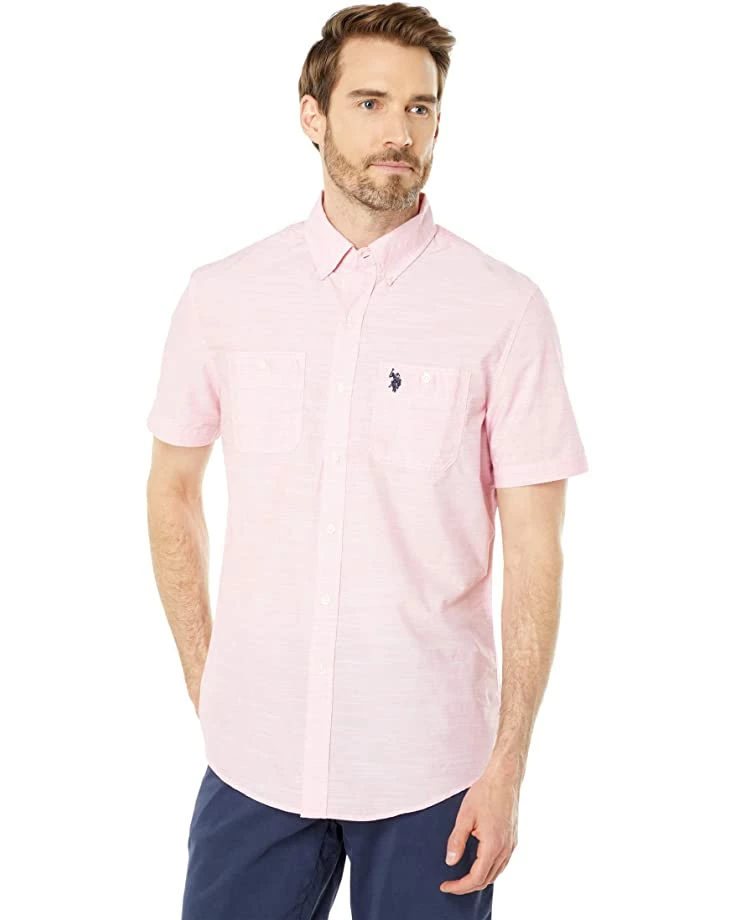 U.S. POLO ASSN. Shirts & Tops Short Sleeve Solid Eoe Slub Woven Shirt 3 U.S. POLO ASSN. Shirts & Tops Short Sleeve Solid Eoe Slub Woven Shirt
