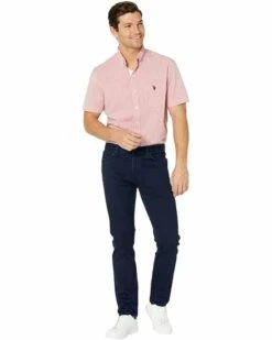 U.S. POLO ASSN. Shirts & Tops Short Sleeve Horizontal Stripe Dobby Woven Shirt -Valentino Garavani Sales Shop 618HCkYqdkL. AC SR736920