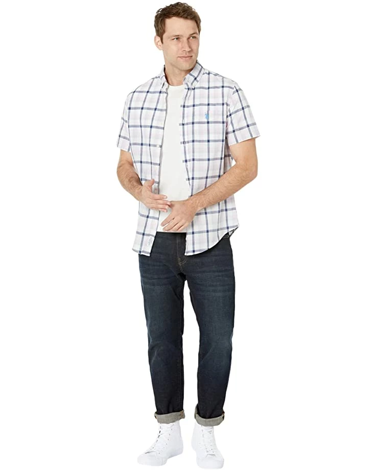 U.S. POLO ASSN. Shirts & Tops Short Sleeve Yarn-Dye Plaid Poplin Woven Shirt 6 U.S. POLO ASSN. Shirts & Tops Short Sleeve Yarn-Dye Plaid Poplin Woven Shirt - Image 4
