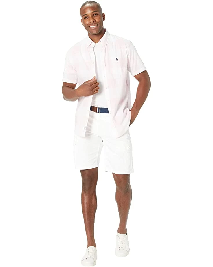 U.S. POLO ASSN. Shirts & Tops Short Sleeve Large Plaid Heathered Poplin Shirt 6 U.S. POLO ASSN. Shirts & Tops Short Sleeve Large Plaid Heathered Poplin Shirt - Image 4