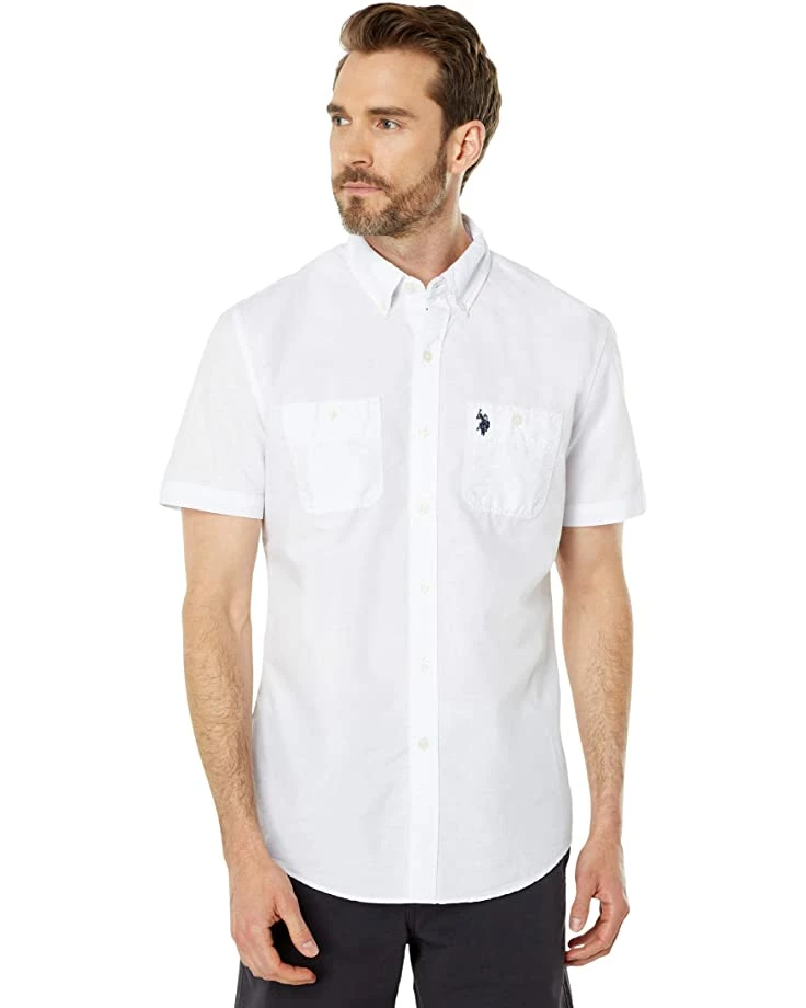 U.S. POLO ASSN. Shirts & Tops Short Sleeve Solid Eoe Slub Woven Shirt 7 U.S. POLO ASSN. Shirts & Tops Short Sleeve Solid Eoe Slub Woven Shirt - Image 5