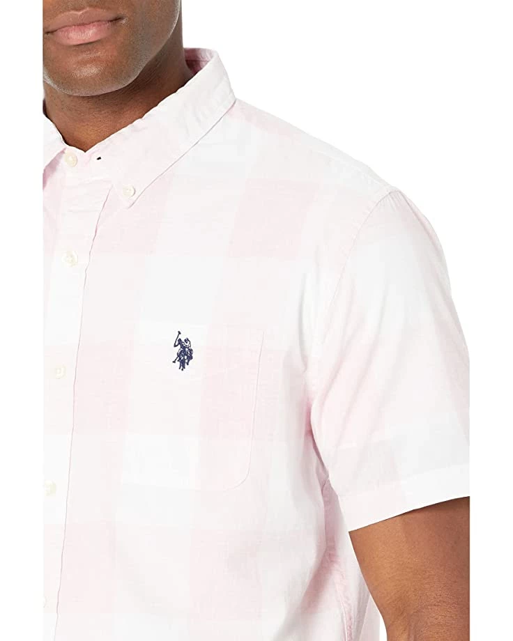 U.S. POLO ASSN. Shirts & Tops Short Sleeve Large Plaid Heathered Poplin Shirt 5 U.S. POLO ASSN. Shirts & Tops Short Sleeve Large Plaid Heathered Poplin Shirt - Image 3
