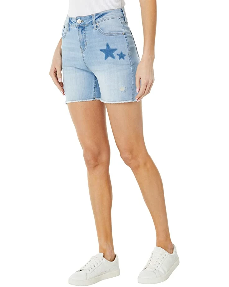 U.S. POLO ASSN. 4 1/2" High-Rise Destructed Stretch Denim Shorts in Lismore Wash 3 U.S. POLO ASSN. 4 1/2" High-Rise Destructed Stretch Denim Shorts in Lismore Wash