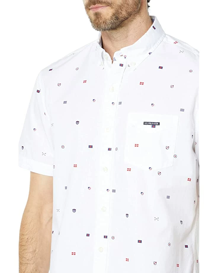 U.S. POLO ASSN. Shirts & Tops Short Sleeve Print Discharge Text Woven Shirt 5 U.S. POLO ASSN. Shirts & Tops Short Sleeve Print Discharge Text Woven Shirt - Image 3