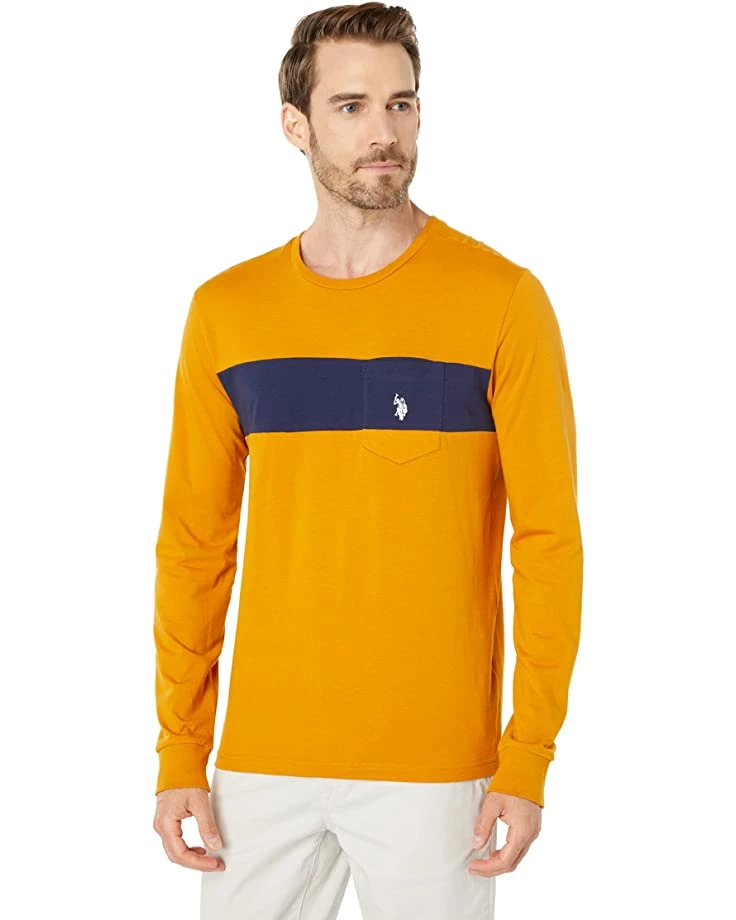 U.S. POLO ASSN. Shirts & Tops Long Sleeve Color-Block Tee with Pocket 3 U.S. POLO ASSN. Shirts & Tops Long Sleeve Color-Block Tee with Pocket