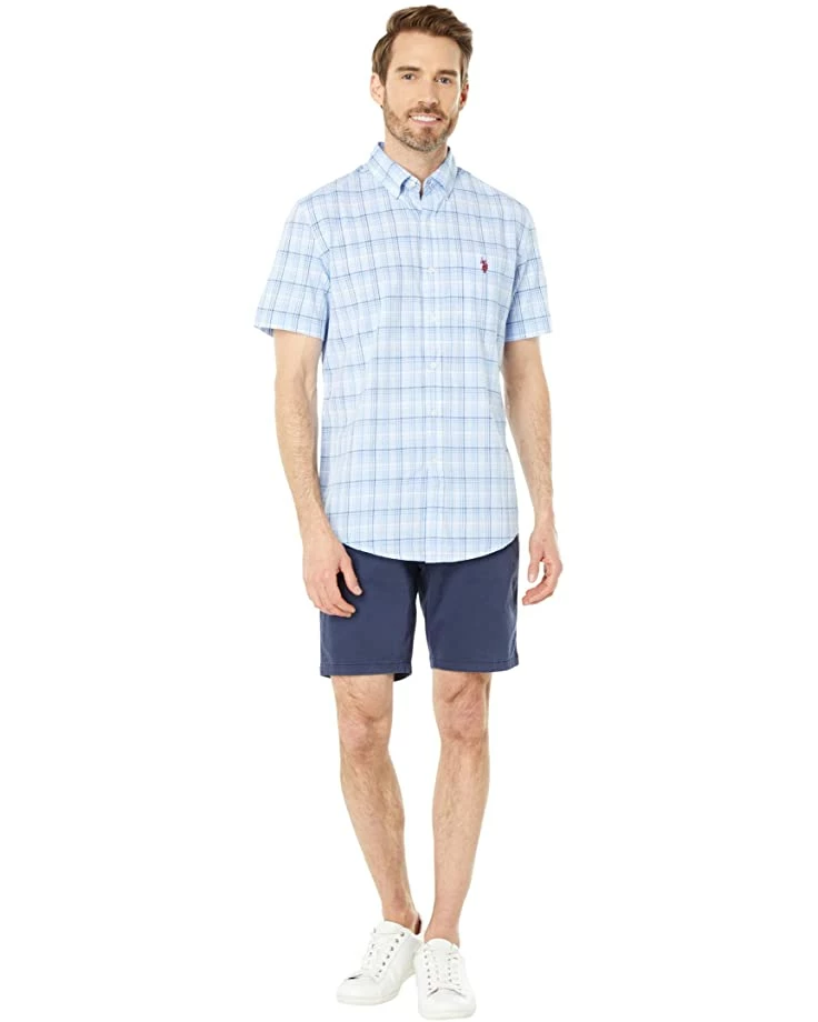 U.S. POLO ASSN. Shirts & Tops Short Sleeve Yarn-Dyed Slub Medium Plaid Woven Shirt 6 U.S. POLO ASSN. Shirts & Tops Short Sleeve Yarn-Dyed Slub Medium Plaid Woven Shirt - Image 4