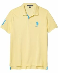U.S. POLO ASSN. Shirts & Tops Slim Fit Big Horse Polo with Stripe Collar -Valentino Garavani Sales Shop 61o34RpDmuL. AC SR736920