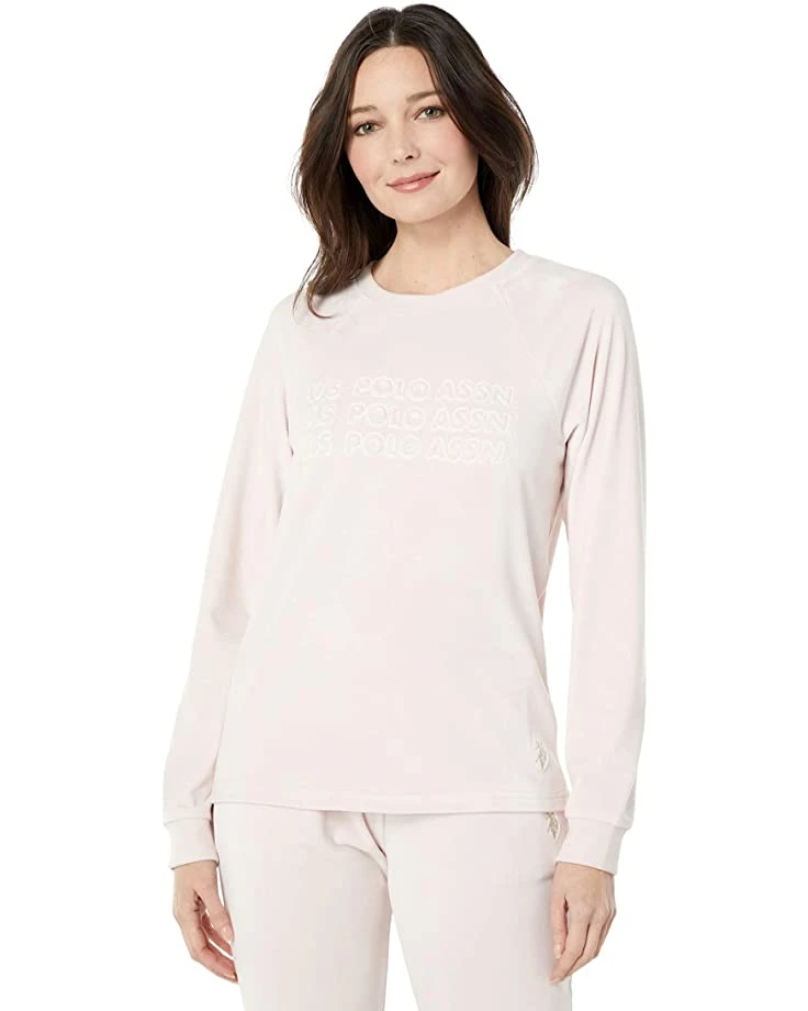 U.S. POLO ASSN. Hoodies & Sweatshirts Long Sleeve Velour Logo Crew Neck 3 U.S. POLO ASSN. Hoodies & Sweatshirts Long Sleeve Velour Logo Crew Neck