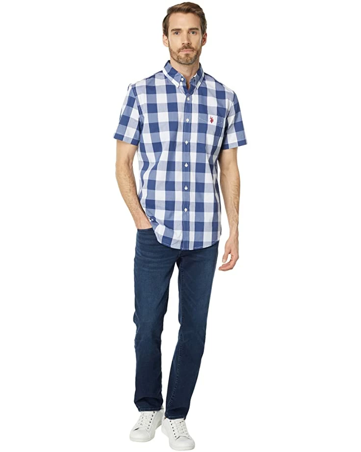 U.S. POLO ASSN. Shirts & Tops Short Sleeve Two-Color Check Woven Shirt 6 U.S. POLO ASSN. Shirts & Tops Short Sleeve Two-Color Check Woven Shirt - Image 4