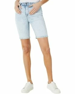 U.S. POLO ASSN. Shorts 9" High-Rise Stretch Denim Bermuda in Victoria Wash