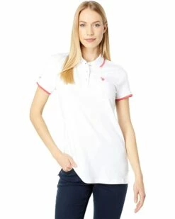 U.S. POLO ASSN. Shirts & Tops Classic Stretch Pique Polo Shirt -Valentino Garavani Sales Shop 61w61QO4xL. AC SR736920