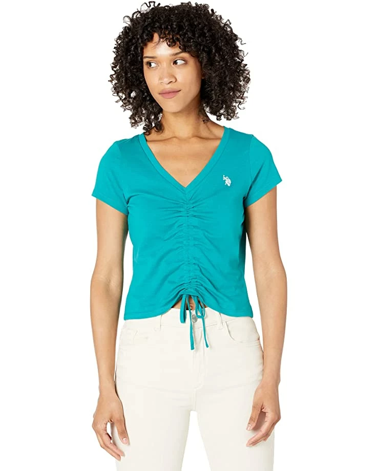 U.S. POLO ASSN. Shirts & Tops Solid Shirred T-Shirt 8 U.S. POLO ASSN. Shirts & Tops Solid Shirred T-Shirt - Image 6