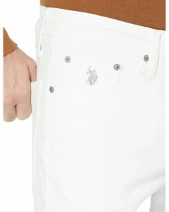 U.S. POLO ASSN. Slim Straight Stretch Five-Pocket Jeans in White -Valentino Garavani Sales Shop 7118KVmqeIL. AC SR736920