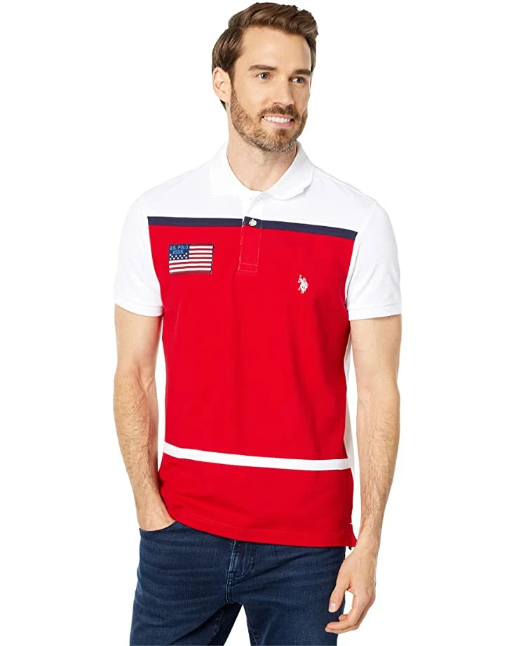 U.S. POLO ASSN. Shirts & Tops Short Sleeve Color-Block with Flag Slim Fit Knit Shirt 3 U.S. POLO ASSN. Shirts & Tops Short Sleeve Color-Block with Flag Slim Fit Knit Shirt