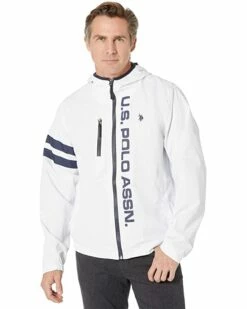 U.S. POLO ASSN. Coats & Outerwear Hooded Winbreaker w/ Racing Stripe 17 U.S. POLO ASSN. Coats & Outerwear Hooded Winbreaker w/ Racing Stripe -Valentino Garavani Sales Shop 714UPqXDSL. AC SR736920