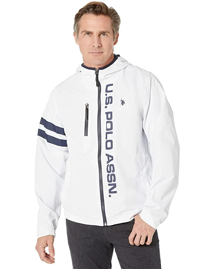 U.S. POLO ASSN. Coats & Outerwear Hooded Winbreaker w/ Racing Stripe 10 U.S. POLO ASSN. Coats & Outerwear Hooded Winbreaker w/ Racing Stripe - Image 8
