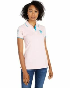 U.S. POLO ASSN. Shirts & Tops Solid Pique Polo Shirt -Valentino Garavani Sales Shop 715Ieit4x4L. AC SR736920