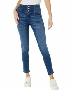U.S. POLO ASSN. High-Rise Corset Stretch Denim Skinny Jeans in Perth Wash