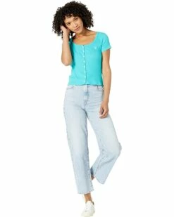 U.S. POLO ASSN. Shirts & Tops Ribbed Scoop Button Detail T-Shirt 10 U.S. POLO ASSN. Shirts & Tops Ribbed Scoop Button Detail T-Shirt -Valentino Garavani Sales Shop 716grZ2ZOS. AC SR736920