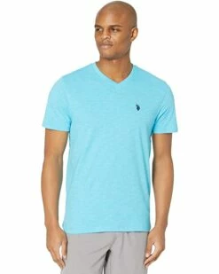 U.S. POLO ASSN. Shirts & Tops Space Dyed V-Neck T-Shirt -Valentino Garavani Sales Shop 717vg1VyrhL. AC SR736920