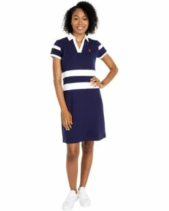 U.S. POLO ASSN. Dresses 2 Stripe V-Neck Polo Dress