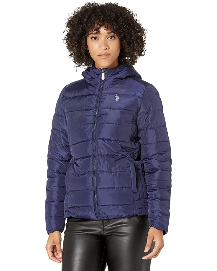 U.S. POLO ASSN. Coats & Outerwear Mixed Channel Puffer Cozy Faux Fur 7 U.S. POLO ASSN. Coats & Outerwear Mixed Channel Puffer Cozy Faux Fur - Image 5