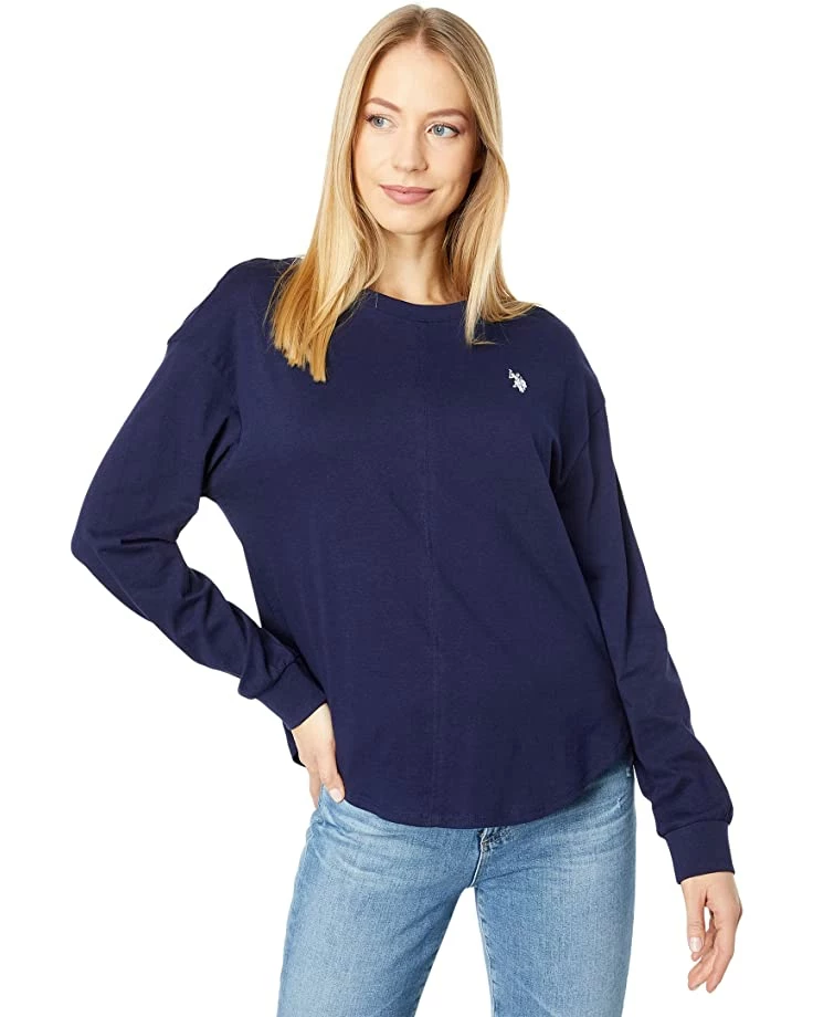U.S. POLO ASSN. Shirts & Tops Long Sleeve Solid Crew Neck Front Seam Top 3 U.S. POLO ASSN. Shirts & Tops Long Sleeve Solid Crew Neck Front Seam Top