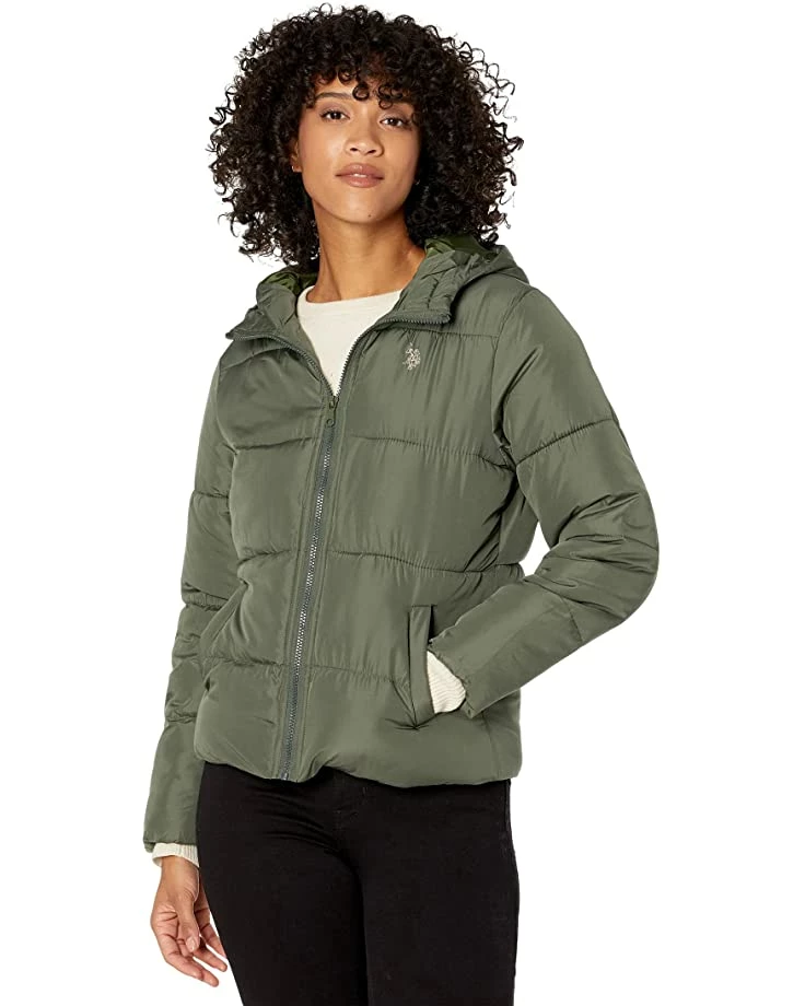 U.S. POLO ASSN. Coats & Outerwear Wide Channel Puffer w/ Hood 8 U.S. POLO ASSN. Coats & Outerwear Wide Channel Puffer w/ Hood - Image 6