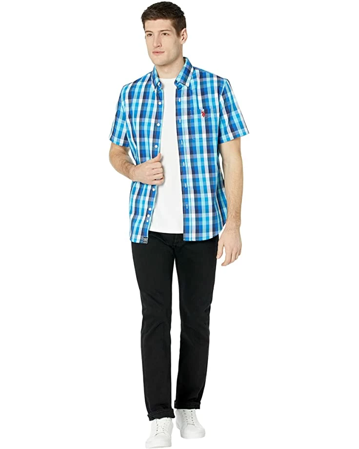 U.S. POLO ASSN. Shirts & Tops Short Sleeve Slim Fit Plaid Woven Shirt 6 U.S. POLO ASSN. Shirts & Tops Short Sleeve Slim Fit Plaid Woven Shirt - Image 4