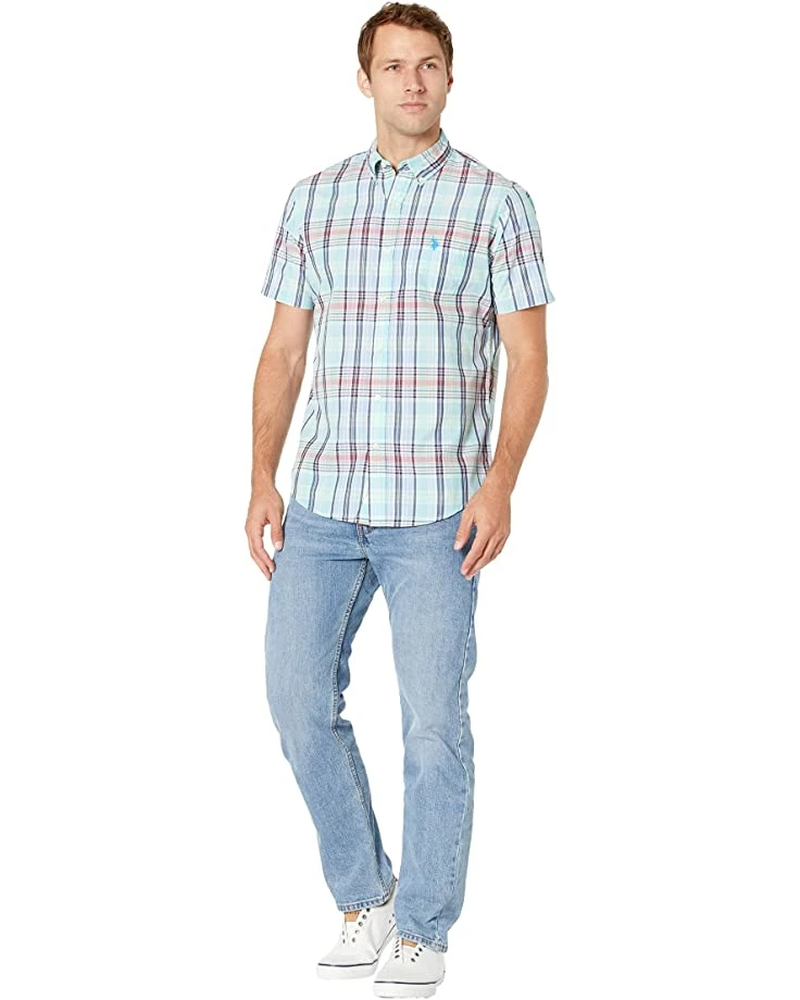 U.S. POLO ASSN. Shirts & Tops Short Sleeve Multi Plaid Poplin Woven Shirt 6 U.S. POLO ASSN. Shirts & Tops Short Sleeve Multi Plaid Poplin Woven Shirt - Image 4