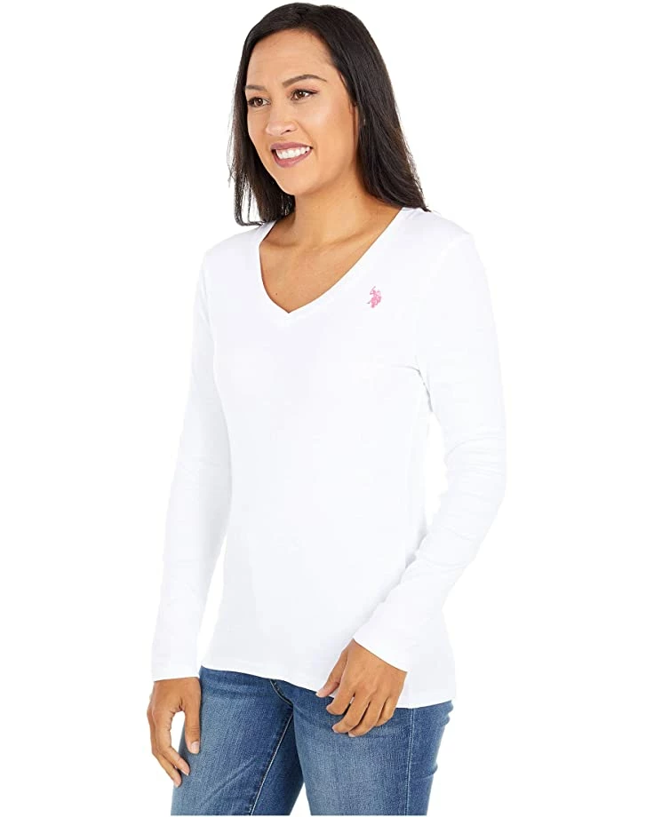 U.S. POLO ASSN. Shirts & Tops L/S V-Neck Rib Knit Tee 4 U.S. POLO ASSN. Shirts & Tops L/S V-Neck Rib Knit Tee - Image 2