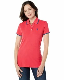U.S. POLO ASSN. Shirts & Tops Classic Stretch Pique Polo Shirt -Valentino Garavani Sales Shop 71INKfijPL. AC SR736920