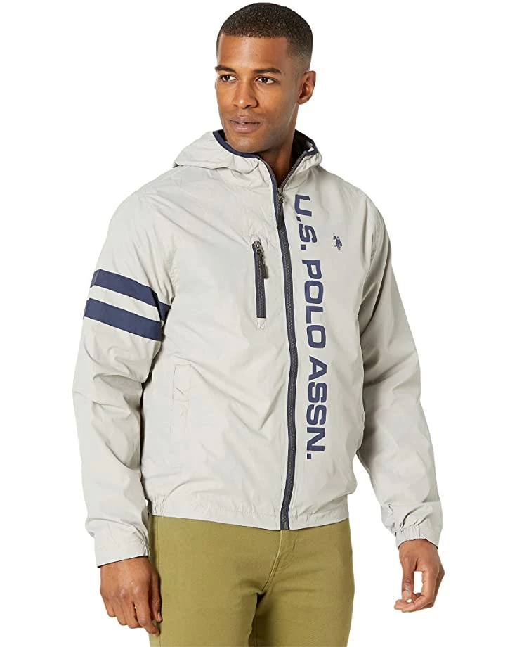 U.S. POLO ASSN. Coats & Outerwear Hooded Winbreaker w/ Racing Stripe 9 U.S. POLO ASSN. Coats & Outerwear Hooded Winbreaker w/ Racing Stripe - Image 7