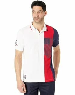 U.S. POLO ASSN. Shirts & Tops Short Sleeve Pieced Flag Polo