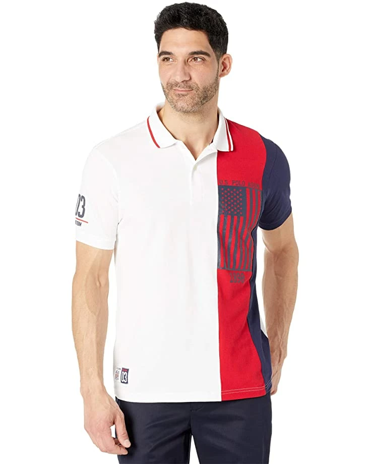 U.S. POLO ASSN. Shirts & Tops Short Sleeve Pieced Flag Polo 3 U.S. POLO ASSN. Shirts & Tops Short Sleeve Pieced Flag Polo