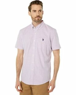 U.S. POLO ASSN. Shirts & Tops Short Sleeve Small Plaid Poplin Woven Shirt -Valentino Garavani Sales Shop 71IxacNYfsL. AC SR736920
