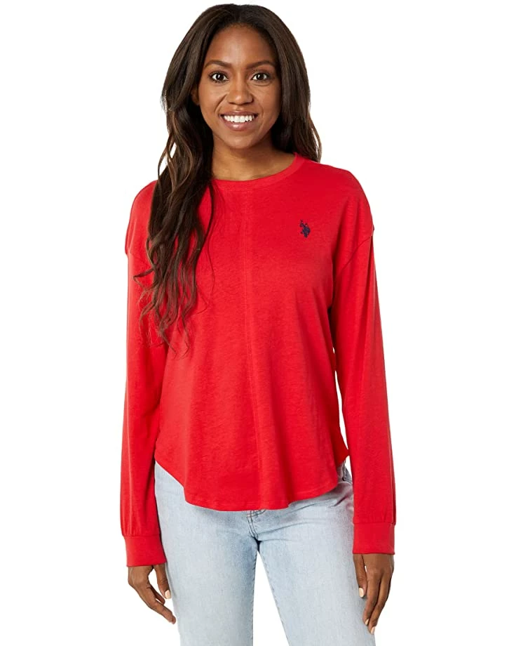 U.S. POLO ASSN. Shirts & Tops Long Sleeve Solid Crew Neck Front Seam Top 7 U.S. POLO ASSN. Shirts & Tops Long Sleeve Solid Crew Neck Front Seam Top - Image 5