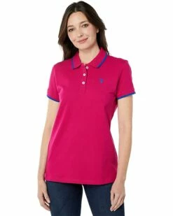 U.S. POLO ASSN. Shirts & Tops Classic Stretch Pique Polo Shirt -Valentino Garavani Sales Shop 71PRLuMgZSL. AC SR736920
