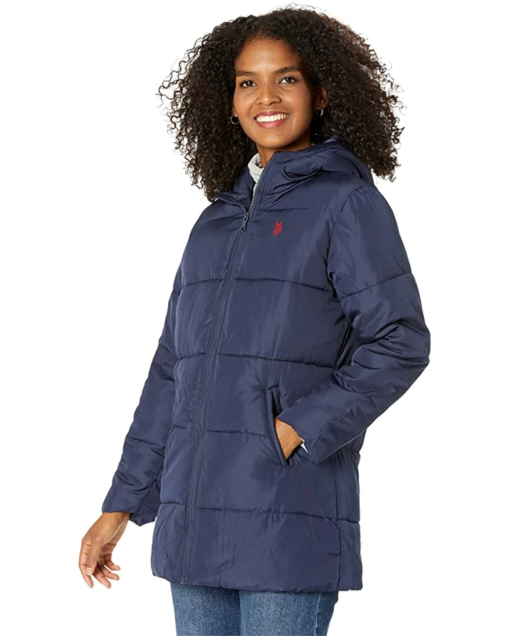 U.S. POLO ASSN. Coats & Outerwear Long Wide Channel w/ Hood Puffer 3 U.S. POLO ASSN. Coats & Outerwear Long Wide Channel w/ Hood Puffer