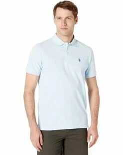 U.S. POLO ASSN. Shirts & Tops Solid Cotton Pique Polo with Small Pony -Valentino Garavani Sales Shop 71ZPEKHaubL. AC SR736920