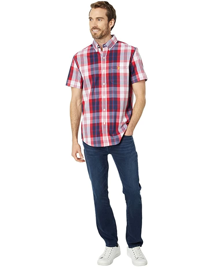 U.S. POLO ASSN. Shirts & Tops Short Sleeve Yarn-Dye Stretch Plaid Woven Shirt 6 U.S. POLO ASSN. Shirts & Tops Short Sleeve Yarn-Dye Stretch Plaid Woven Shirt - Image 4