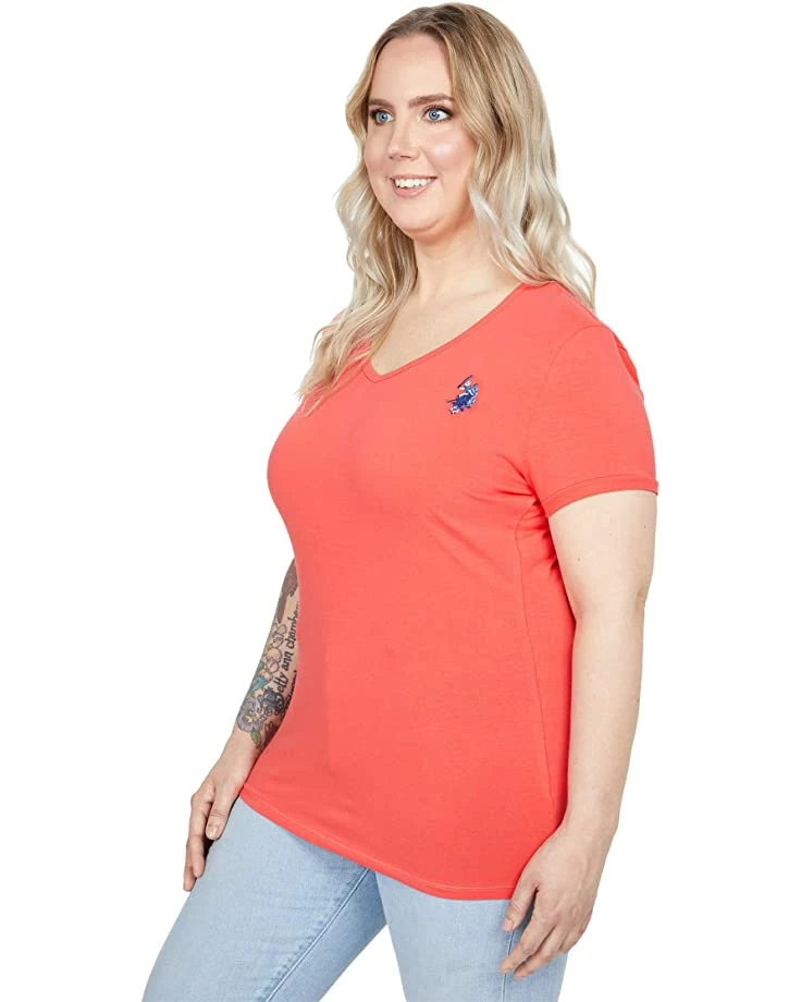 U.S. POLO ASSN. Shirts & Tops Tonal Scallop V-Neck Tee 4 U.S. POLO ASSN. Shirts & Tops Tonal Scallop V-Neck Tee - Image 2