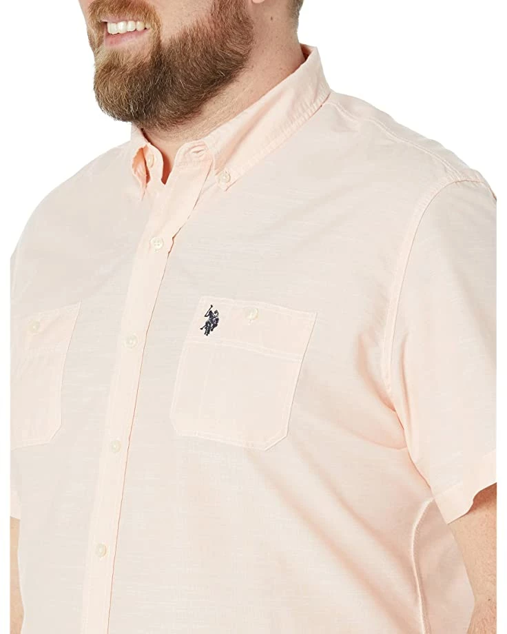 U.S. POLO ASSN. Shirts & Tops Short Sleeve Two-Pocket Slub Plaid Woven Shirt 5 U.S. POLO ASSN. Shirts & Tops Short Sleeve Two-Pocket Slub Plaid Woven Shirt - Image 3