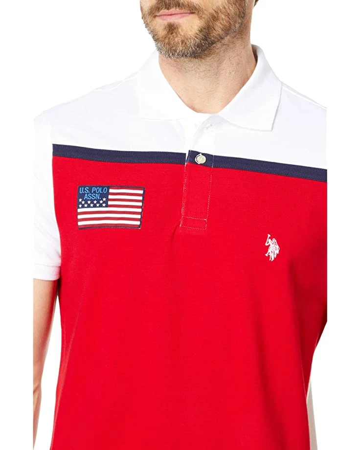 U.S. POLO ASSN. Shirts & Tops Short Sleeve Color-Block with Flag Slim Fit Knit Shirt 5 U.S. POLO ASSN. Shirts & Tops Short Sleeve Color-Block with Flag Slim Fit Knit Shirt - Image 3